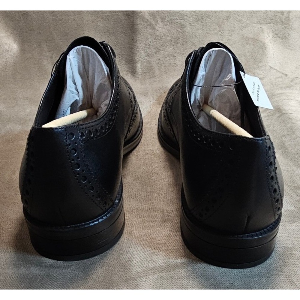 Cole Haan Mens 9.5 ME Wing Oxford Black Waterproof Leather Wingtip Shoes C34262 - Picture 5 of 8